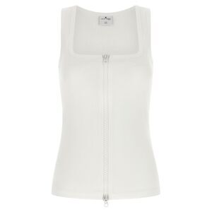 Courrèges White Cotton Sleeveles Women's T-Shirt